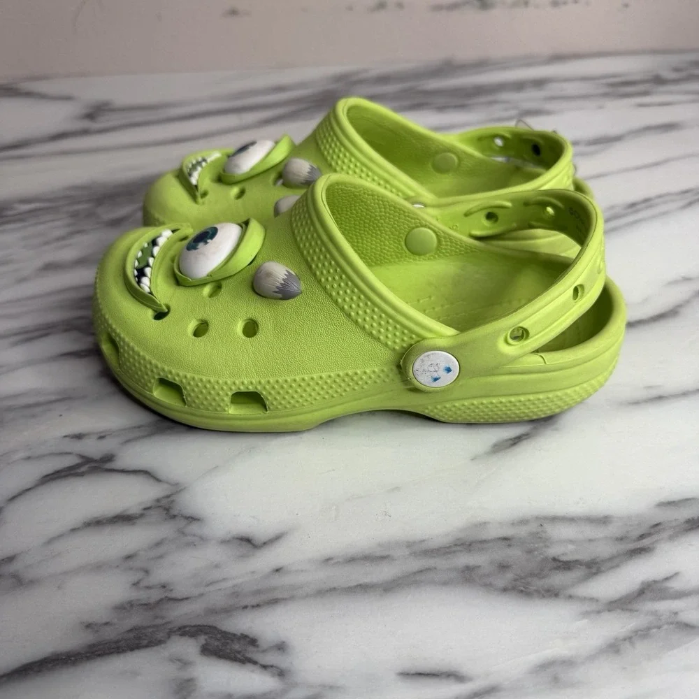 Crocs Monsters, Inc. Mike Classic Clogs Kids C13 Green Shoes Disney Slip On